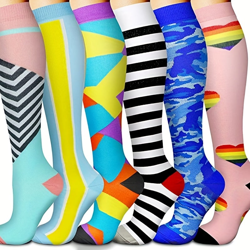 6 Pairs Men Compression Socks Running Stocking