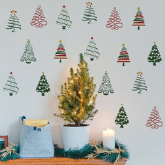 Christmas Tree Stencil 6 Designs 29.97x29.97cm Reusable for Wood Painting