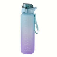 Gradient Water Bottle With Time Marker Portable Lightweight Drinking Cup