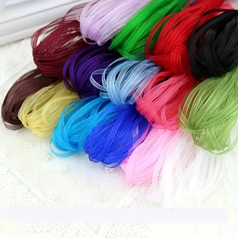 10 Yards 6mm Sheer Chiffon Ribbon Organza Satin Ribbons