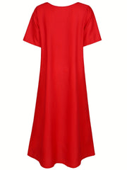 Colorblock Maxi Dress with Pockets