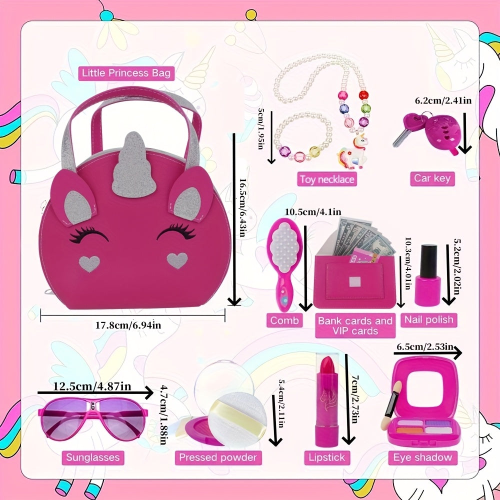 Children's Girl Makeup Toy with Durable Zipper - Princess Role Play Set