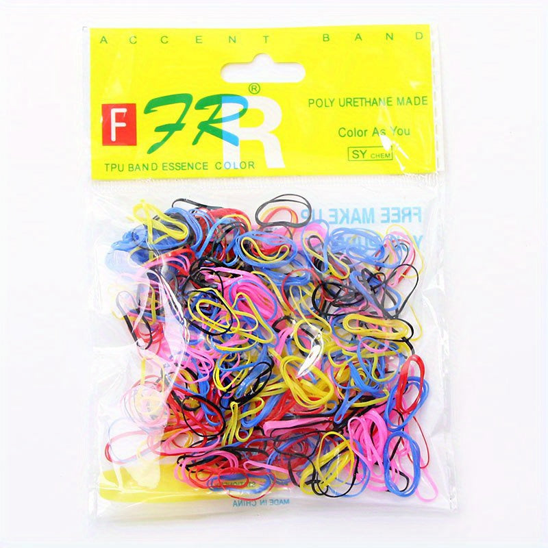 500pcs Colourful Rubber Bands Hair Accessories Kids