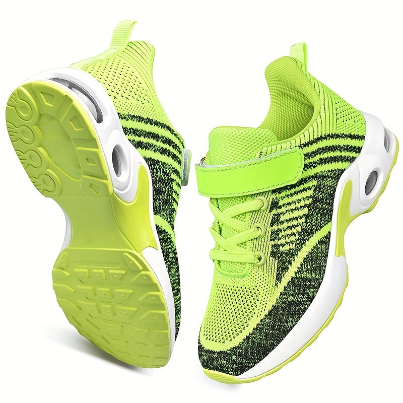 Kids Knit Sneakers Breathable Athletic Shoes Non Slip Outdoor Running