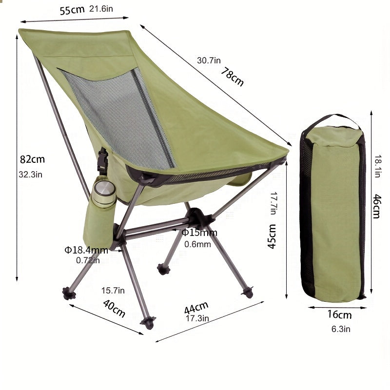 Outdoor Moon Chair High Back Camp Folding Chairs Aluminum Portable Camping Chair
