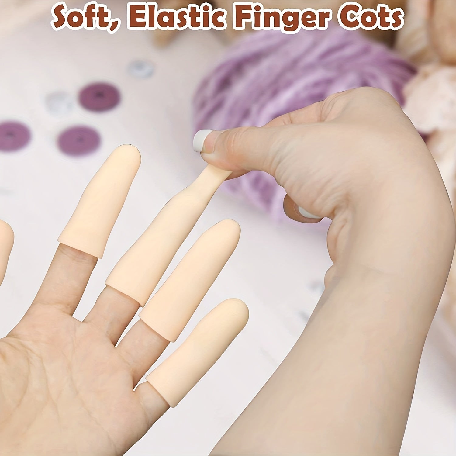 20Pcs Silicone Finger Sleeves Thumb Protector Gel Finger Cots for Finger Tips