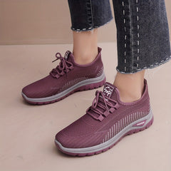 Women's Breathable Running Shoes Comfortable Mesh Outdoor Sneakers Mama Shoes