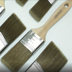 5pcs Angled Paint Brush Set Wooden Handle Stainless Ferrule