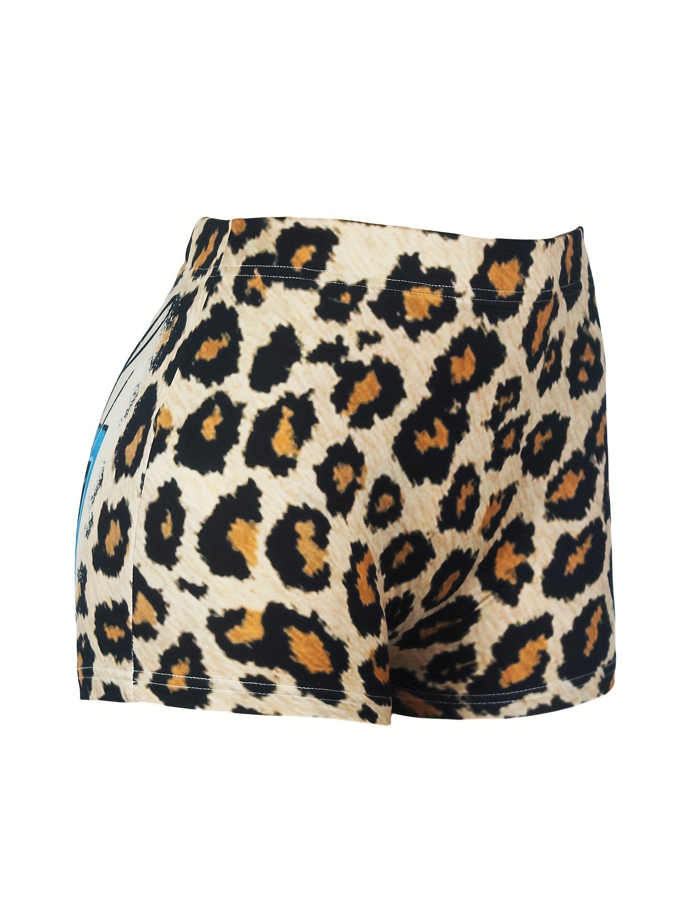 Women's Leopard Print Skinny Shorts