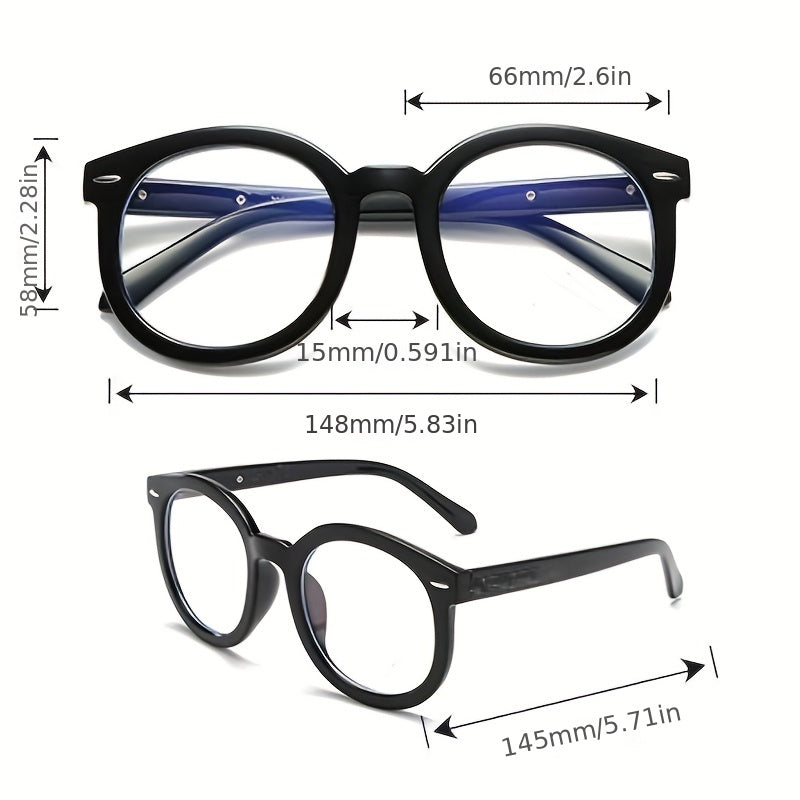 Y2K Candy Round Clear Lens Computer Glasses