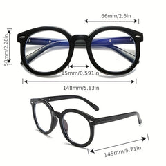 Y2K Candy Round Clear Lens Computer Glasses
