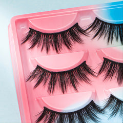5 Pairs Long Voluminous 3D Mink False Eyelashes