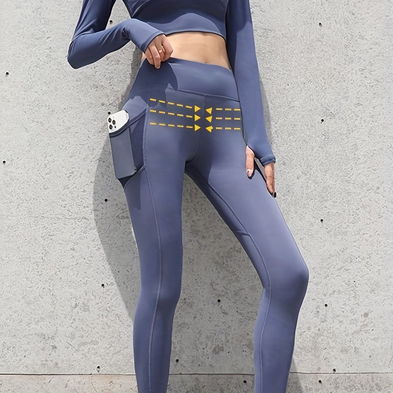 High Waist Solid Yoga Leggings Quick Dry Sports Tight Pants