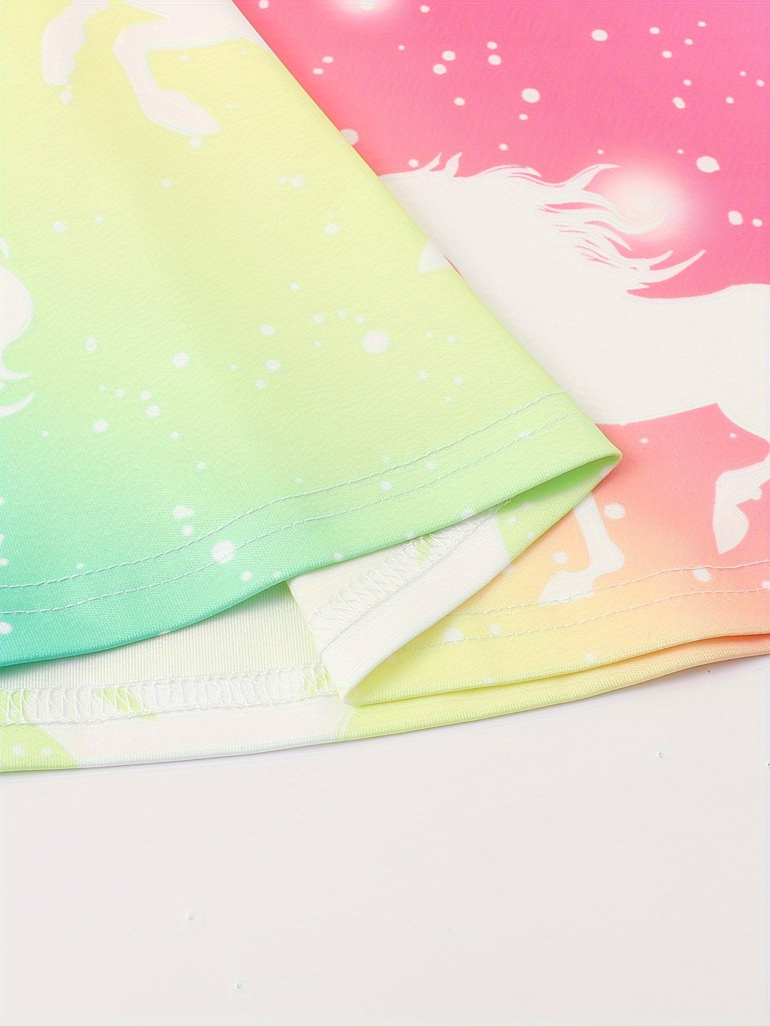 Gradient Tie Dye Unicorn Long Sleeve Dress