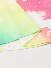 Gradient Tie Dye Unicorn Long Sleeve Dress