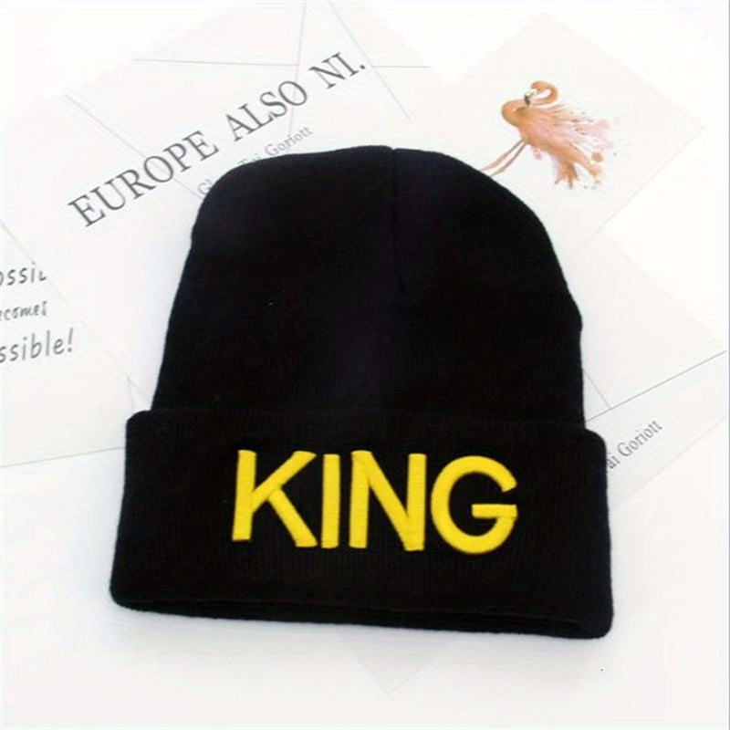 Cozy Letter Embroidered Knitted Hat