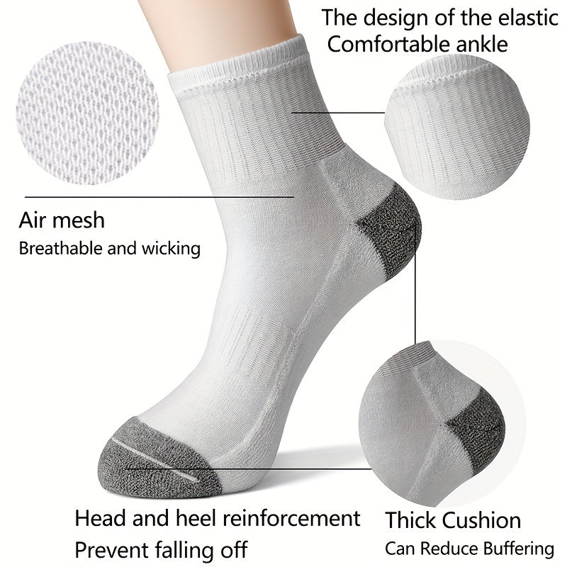 6 Pairs Colorblock Sports Socks for Women