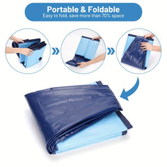 Foldable Dog Pool Portable Kiddie Pool Non Slip Collapsible