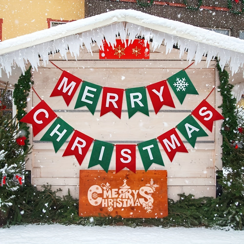 Felt Merry Christmas Banner Christmas Decor Banner