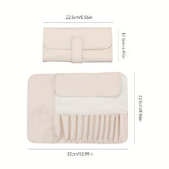 Makeup Brush Bag Multifunctional Roll Storage Case For Travel 12pcs