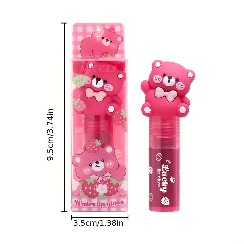 Water Mirror Lip Glaze Little Pink Bear Moisturizing Lip Gloss