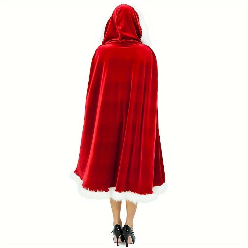 Christmas Costume Cape Santa Claus Little Red Hood Cosplay Performance