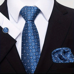 Plaid Checkered Tie Handkerchief Classic Men's Necktie & Pocket Square Set