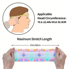 Men's Non Slip Workout Headband Sweat Wicking in Pastel Rainbow Colors