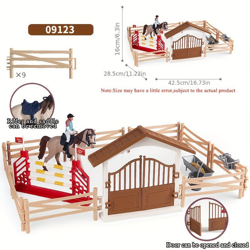 Equestrian Horse Hurdle Set Tabletop Toy Children Halloween Christmas Gift