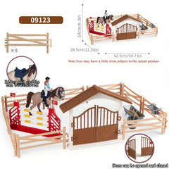 Equestrian Horse Hurdle Set Tabletop Toy Children Halloween Christmas Gift