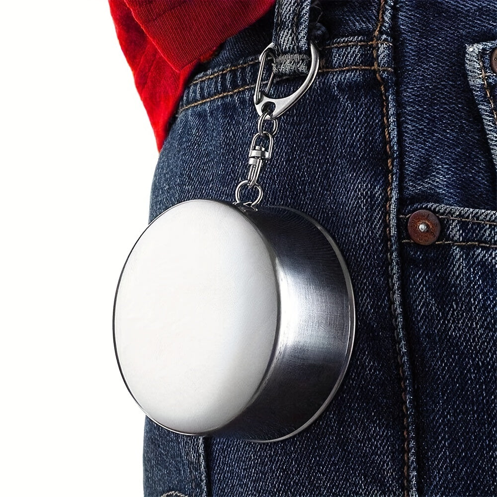 Portable Stackable Metal Folding Cup Telescopic with Keychain