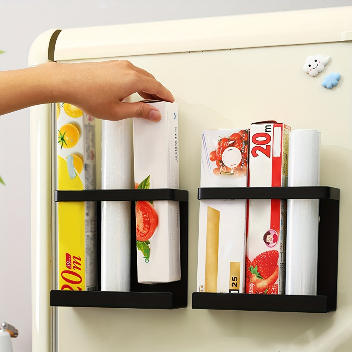 Magnetic Absorption Refrigerator Side Shelf Baggie Receive Rack