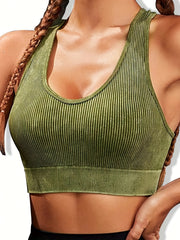 Seamless Racer Back Sports Top High Stretch Crop Top