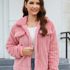 Women's Winter Thermal Coat Solid Long Sleeve Jacket Coat