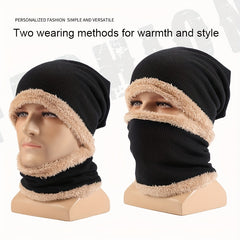 Winter Knitted Beanie Hat & Scarf Set for Men and Women