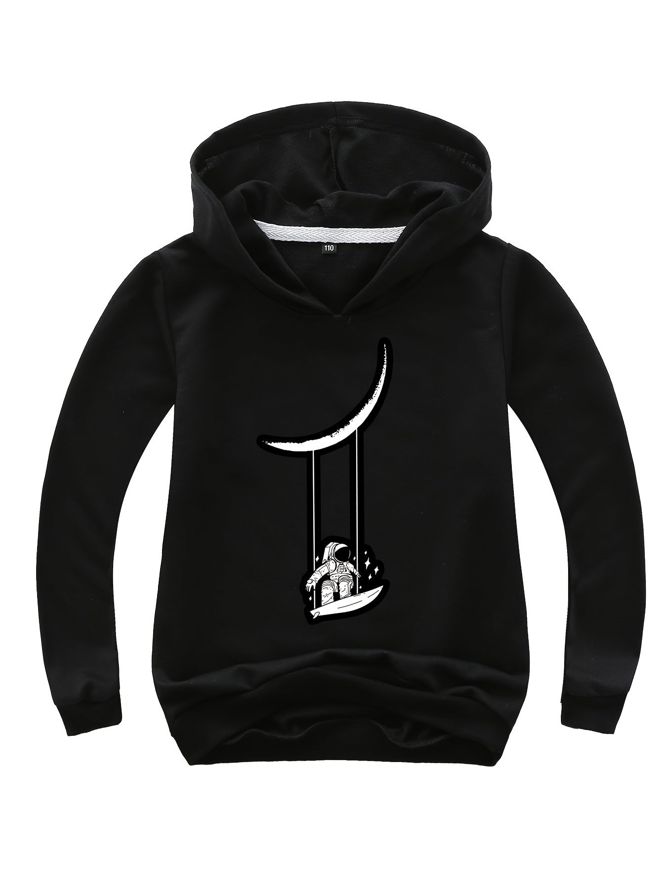 Astronaut Pattern V Neck Long Sleeve Sweatshirt For Girls Kids