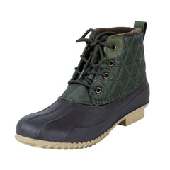 Waterproof Duck Boots Lace Up Chunky Ankle Boots