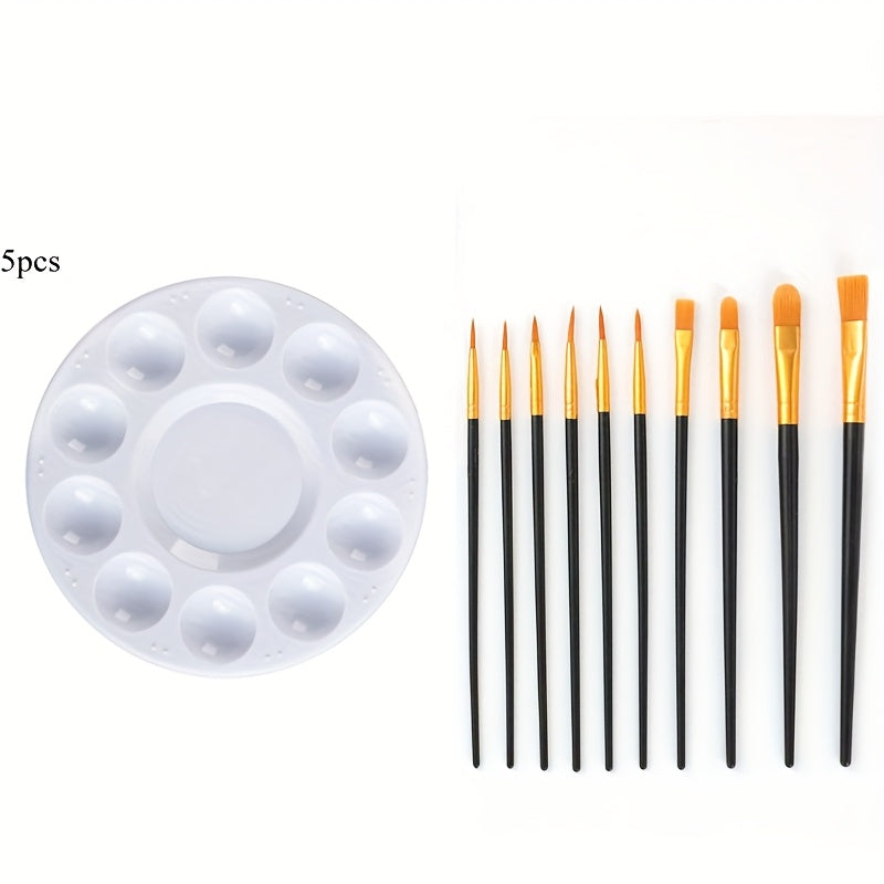15pcs Watercolor Gouache Acrylic Painting Brush Set Art Nylon DIY Tools