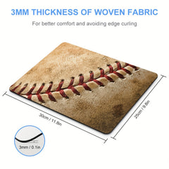 Vintage Baseball Stitches Mouse Pad 24.89 X 2