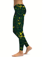 Skull Flower Fitness Leggings Halloween Yoga Pants