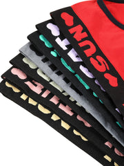 7pcs Letter Tape Briefs Mid Rise Panties Women's Lingerie