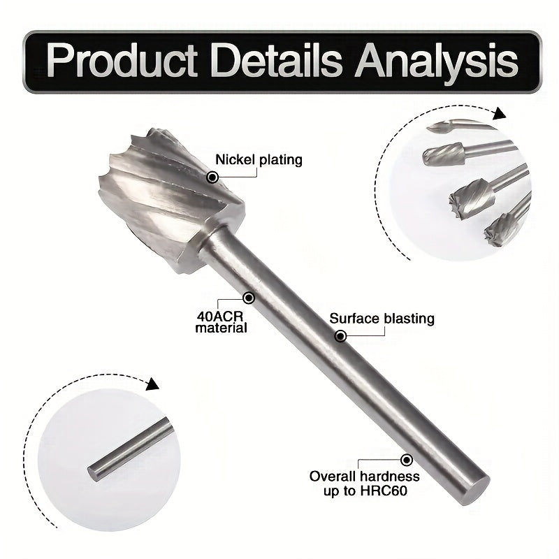 10pcs Carbide Grinding Bits Set for Rotary Tools