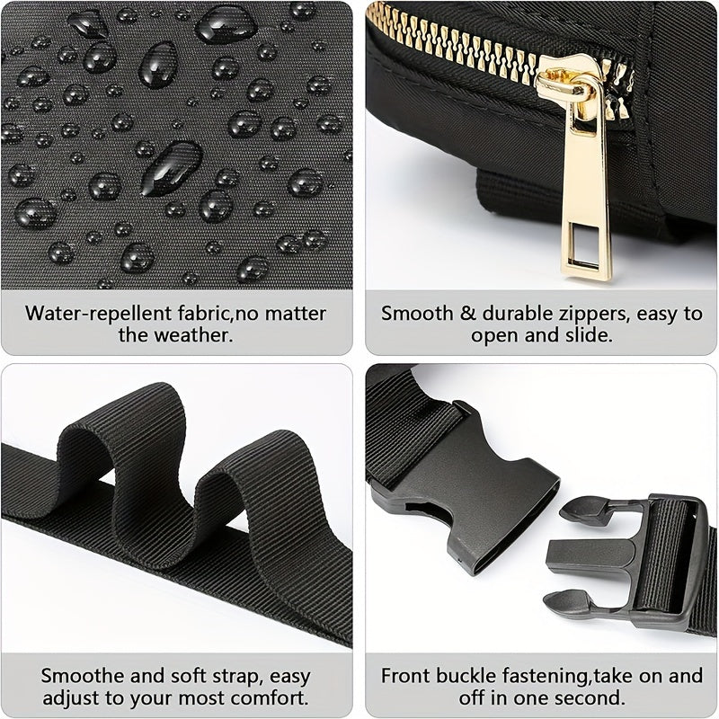 Letter Decor Waist Bag Pouch Adjustable Strap Fanny Pack For Women Sports