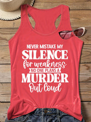 Women's Slogan Print Vest Top