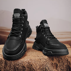 Men's Lace-up Service Combat Boots Casual Walking Shoes