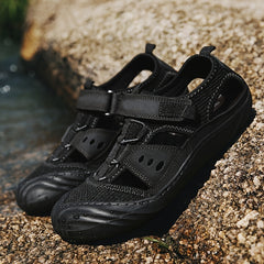 Men's Leather Non-slip Sandals Quick Dry Beach Shoes