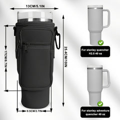 Neoprene Water Bottle Carrier Pouch 40 30Oz Cup Anti Scalding Protective Holder