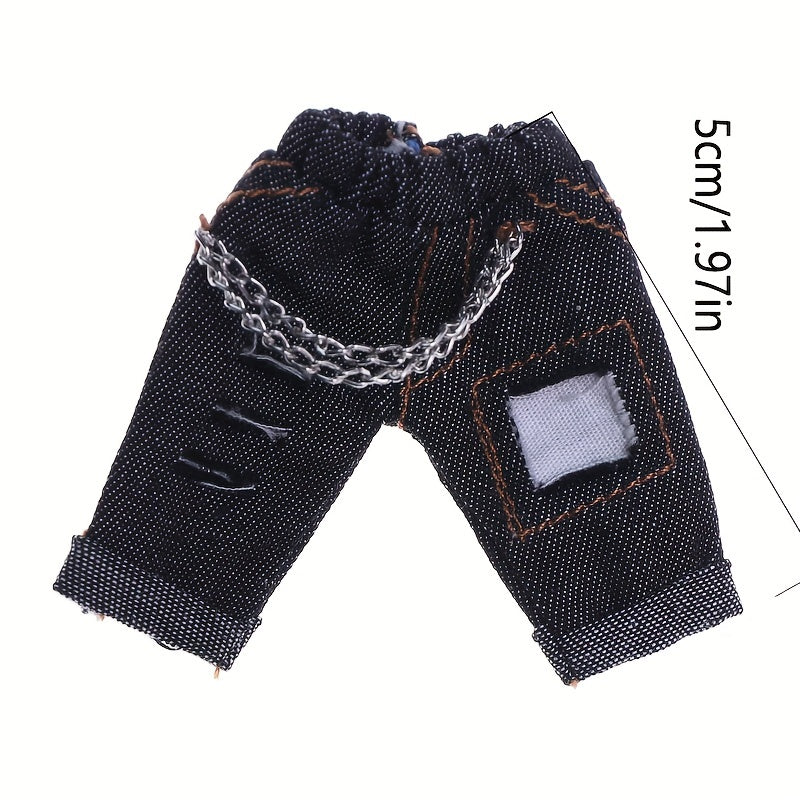 1pc Broken Chain Jeans Doll Clothing Gift