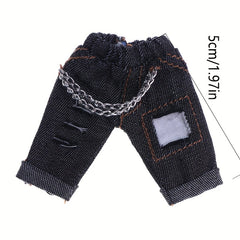 1pc Broken Chain Jeans Doll Clothing Gift