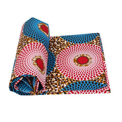6 Yards African Geometric Pattern Double Sided Printed Fabric
